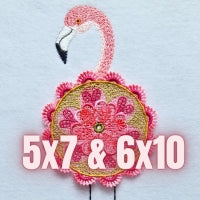 Doily Flower Flamingo 2 Set