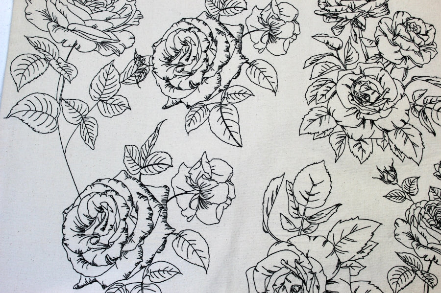 Rose Redwork