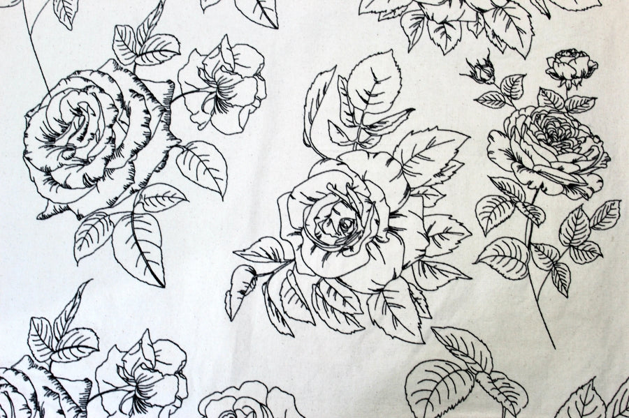 Rose Redwork