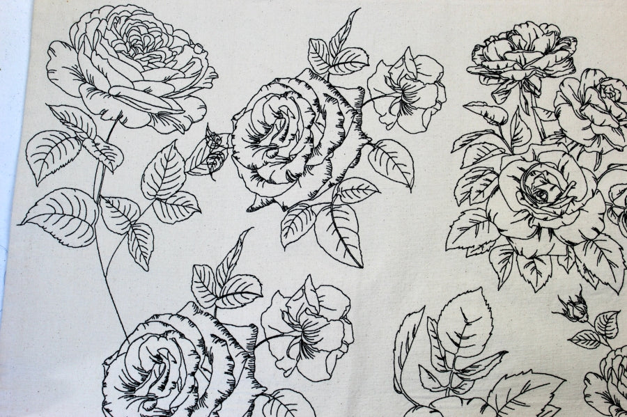 Rose Redwork