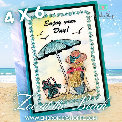 4x6 Zoe At The Beach