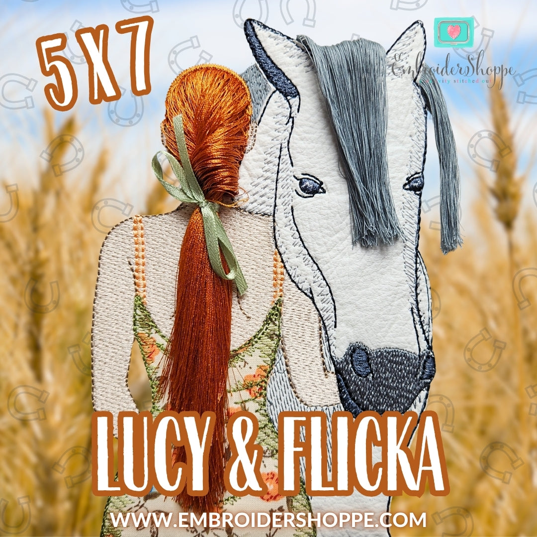 5x7 Lucy and Flicka