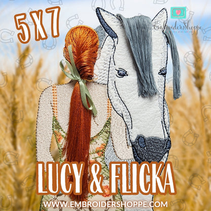5x7 Lucy and Flicka
