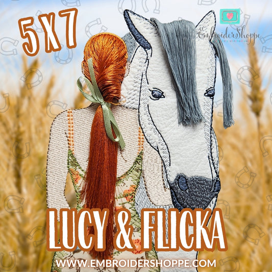 5x7 Lucy and Flicka