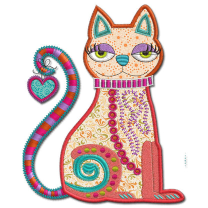 Crazy Cat Applique
