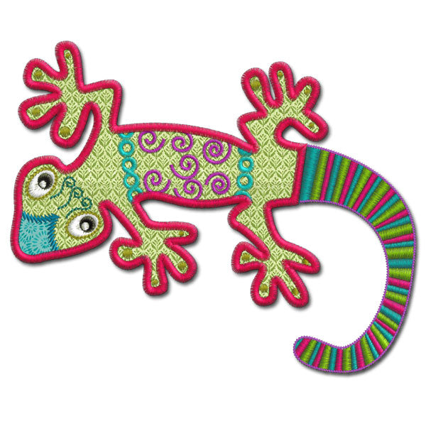 Crazy Gecko Applique