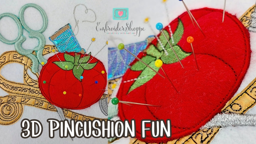 5 x 7 3D Tomato Pincushion Fun