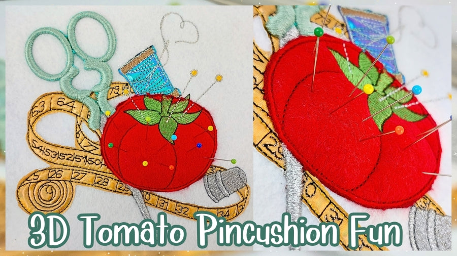 5 x 7 3D Tomato Pincushion Fun