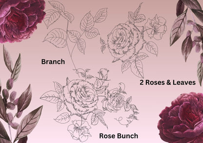 Redwork Roses