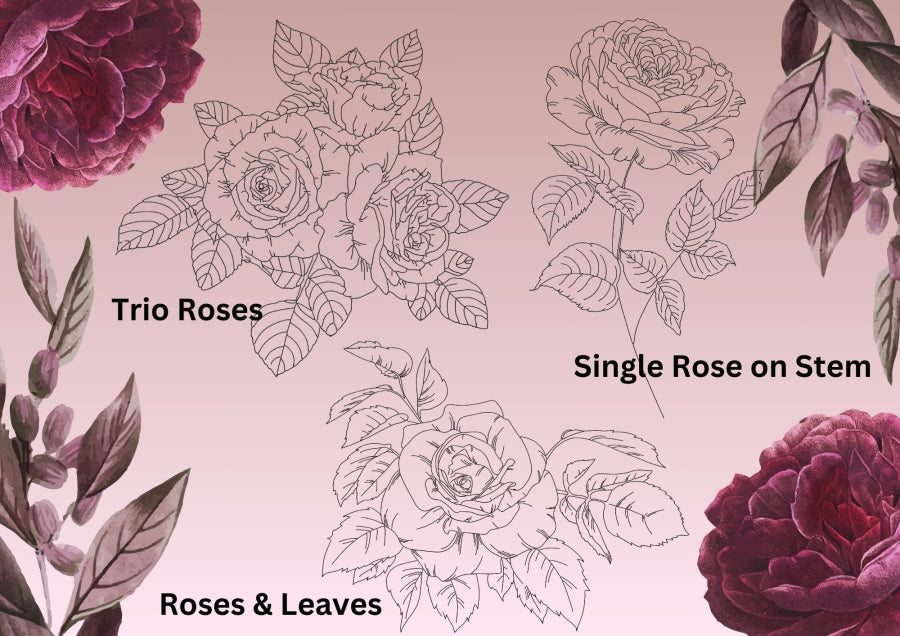 Redwork Roses