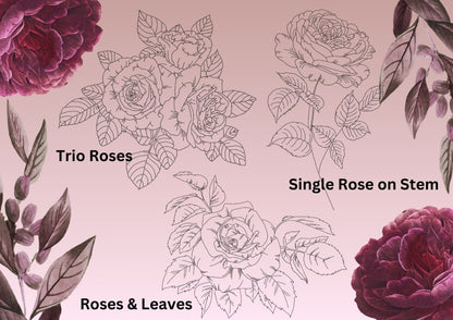 Redwork Roses