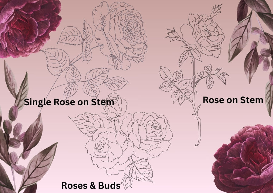 Redwork Roses