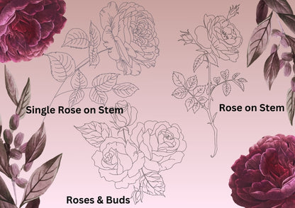 Redwork Roses