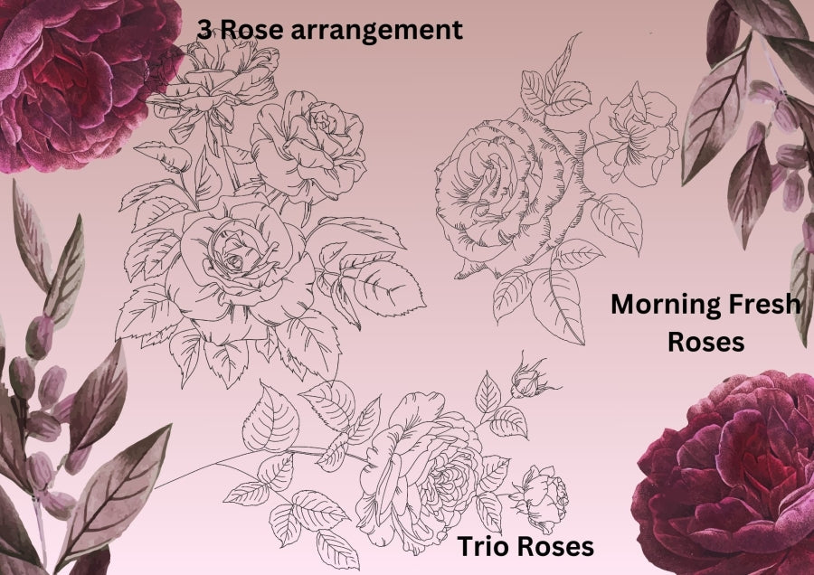 Redwork Roses