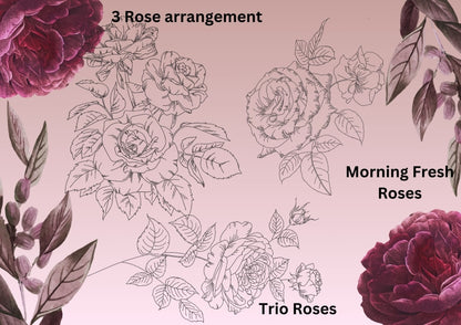 Redwork Roses