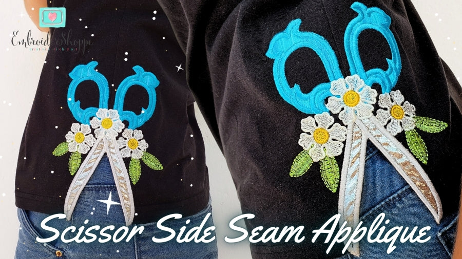 6 X 10 Flower Scissors Side Seam