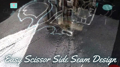 6 X 10 Flower Scissors Side Seam