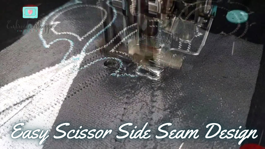 5 X 7 Flower Scissors Side Seam