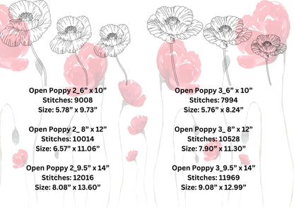 Poppies Redwork
