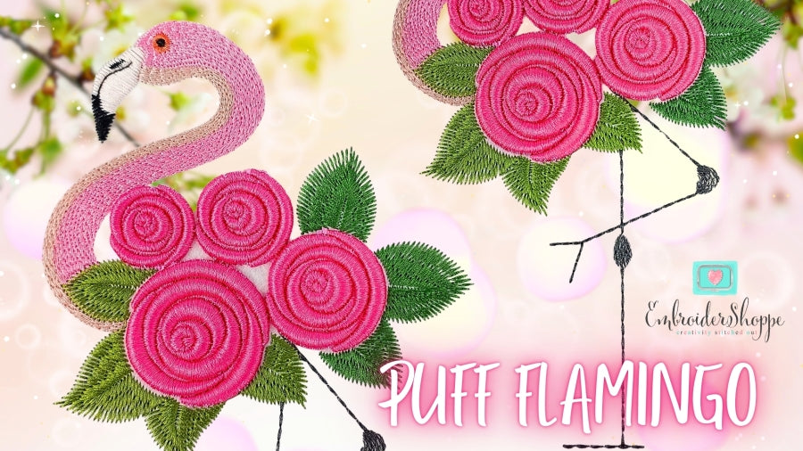 6 x 10 Puff Flamingo