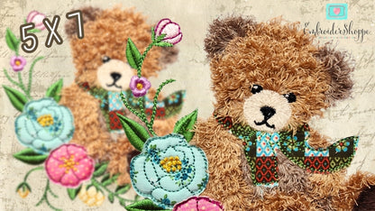 5 x 7 Scruffy Bear