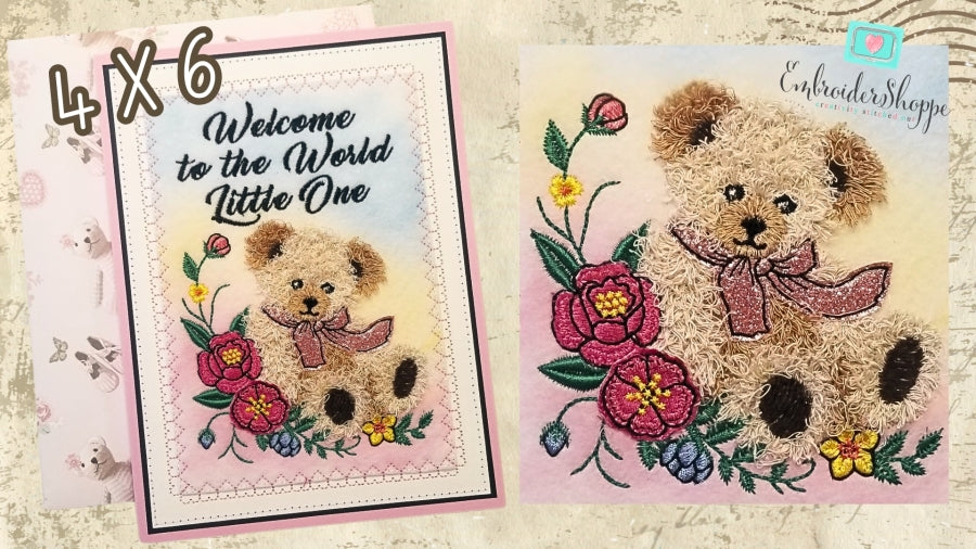 4 x 6 Scruffy Bear