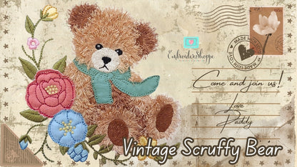 4 x 6 Scruffy Bear