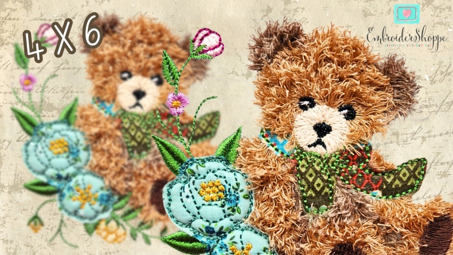 4 x 6 Scruffy Bear