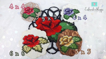 9 x 9 Rose Coaster Cutwork