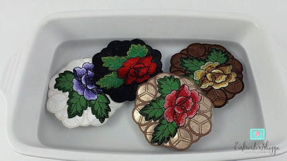 6 x 6 Rose Coaster Cutwork