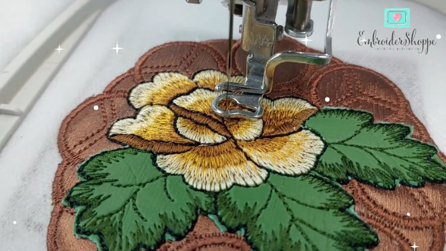 6 x 6 Rose Coaster Cutwork
