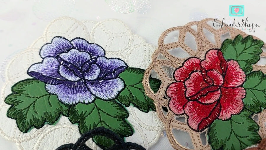 5 x 5 Rose Coaster Cutwork