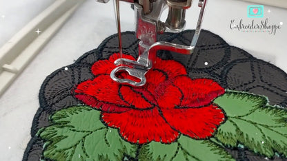 4 x 4 Rose Coaster Cutwork