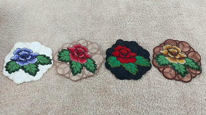 4 x 4 Rose Coaster Cutwork