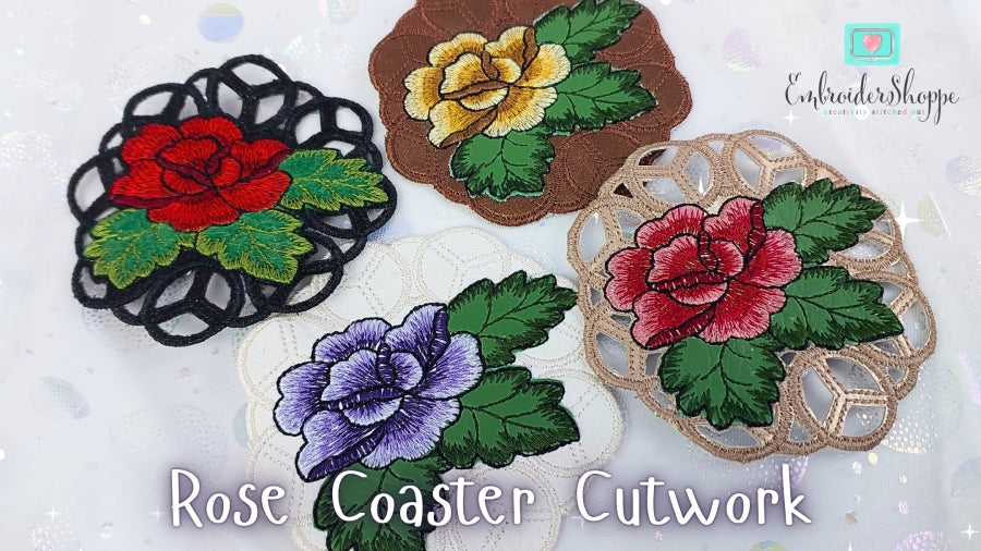 4 x 4 Rose Coaster Cutwork
