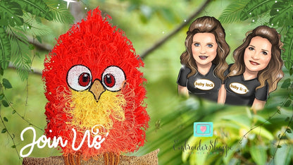 6 x 10 Funky Feathers