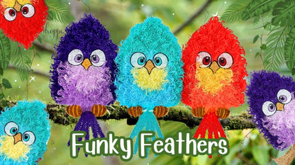 6 x 10 Funky Feathers
