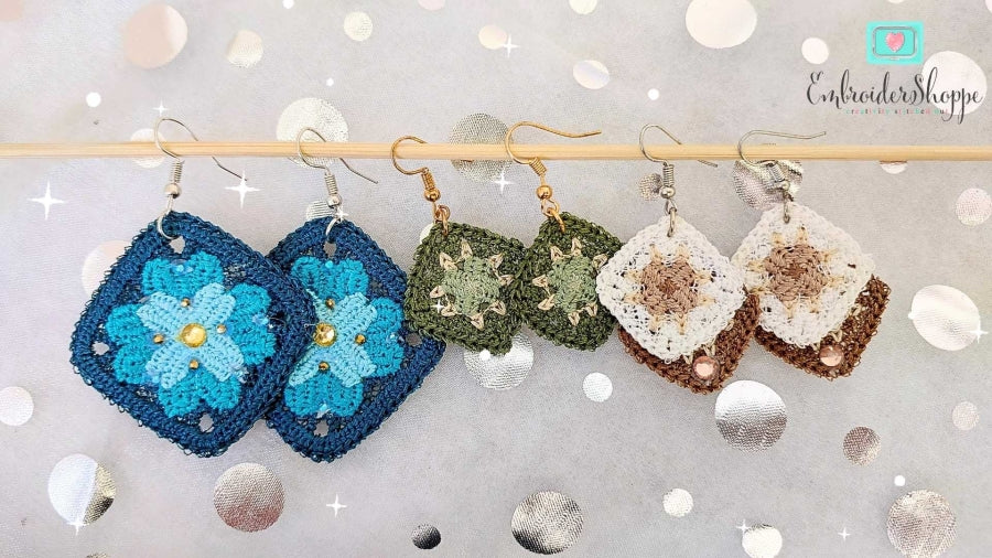 Granny Square Earrings