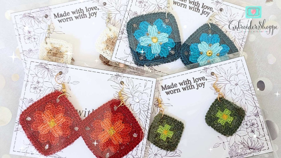 Granny Square Earrings