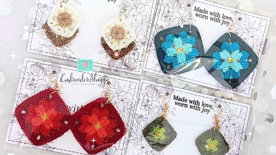 Granny Square Earrings