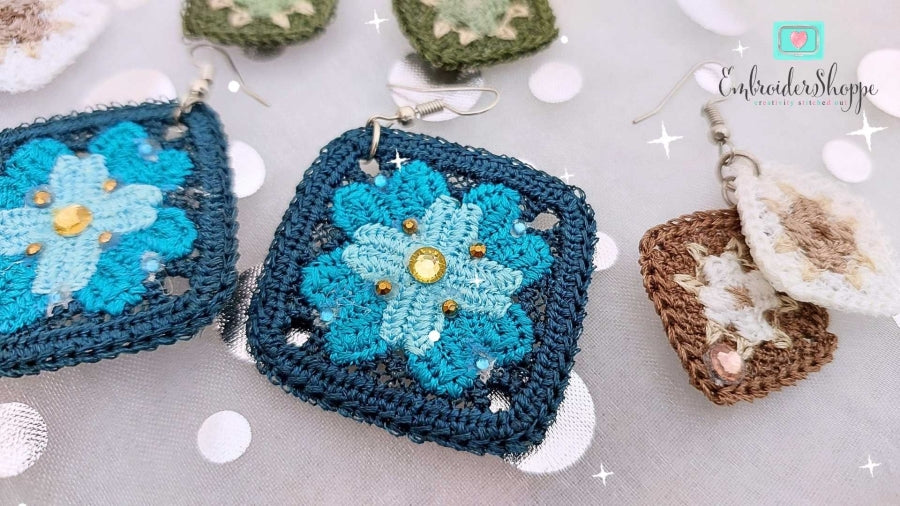 Granny Square Earrings