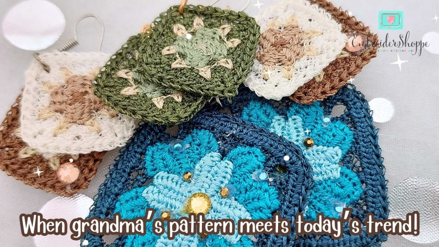 Granny Square Earrings