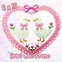 6 x 10 Heart Lace Frame 