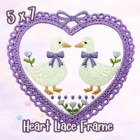 5 x 7 Heart Lace Frame 