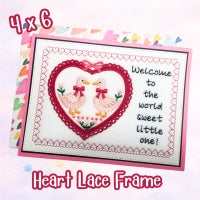 4 x 6 Heart Lace Frame 