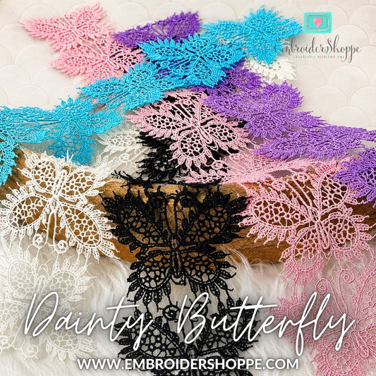 Dainty Butterfly Lace Trim