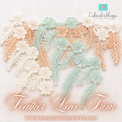Floral Feather Trim