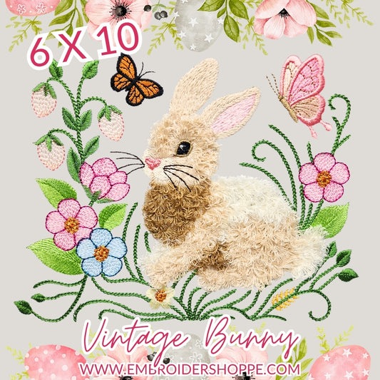 6 x 10 Vintage Bunny