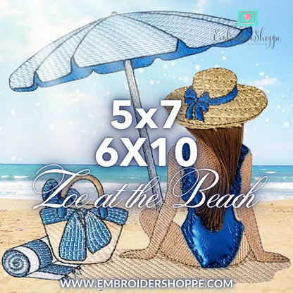 Zoe At the Beach (2 Sizes)