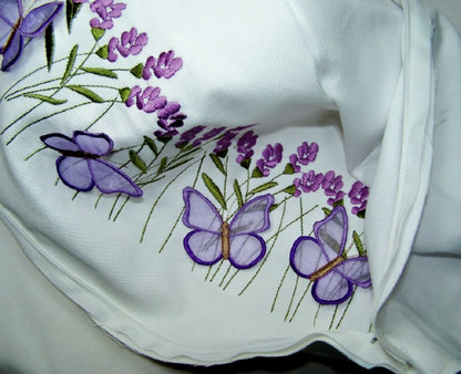 Lavender and Butterfly Pillow